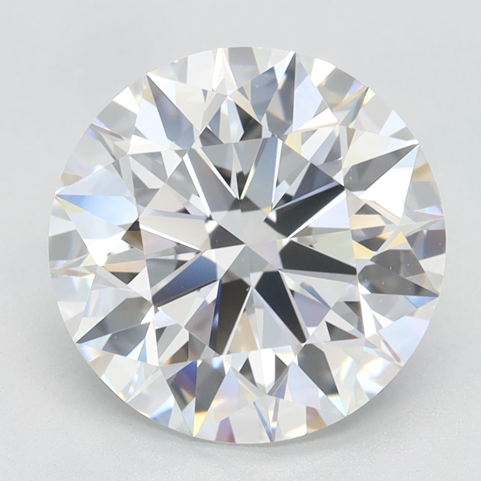 3.04 Carat Round Lab Diamond with  Cut Diamond in 14KT  view 1
