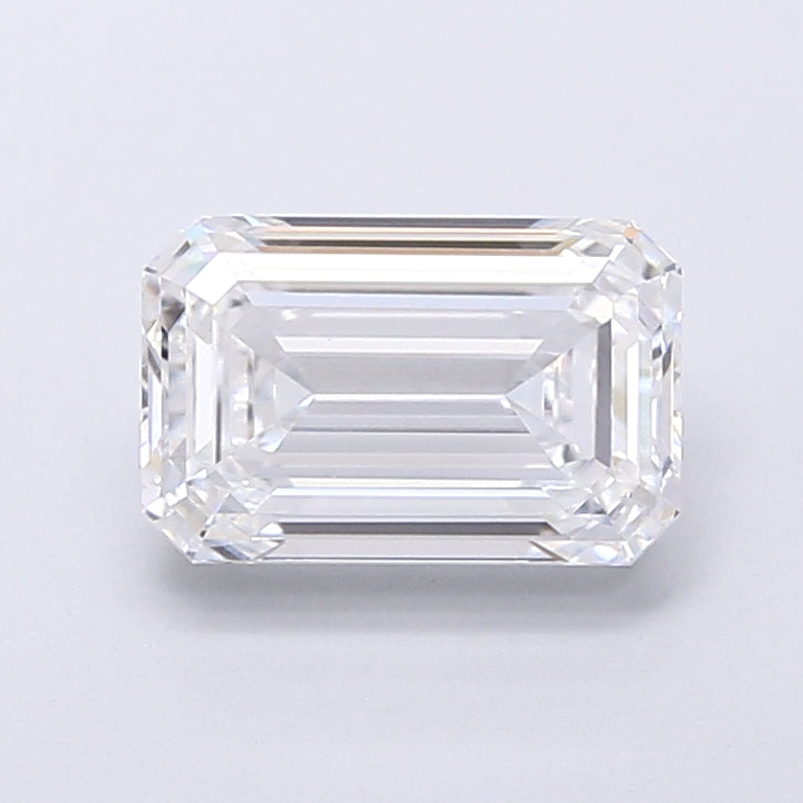 2.22 Carat Emerald Lab Diamond with  Cut Diamond in 14KT  view 1
