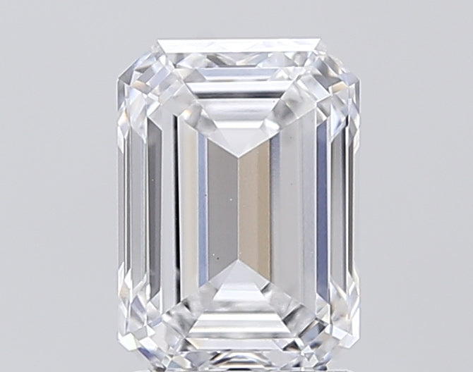 2.53 Carat Emerald Lab Diamond with  Cut Diamond in 14KT  view 1
