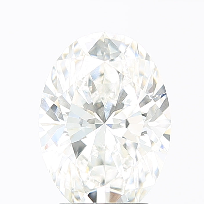 3.01 Carat Oval Lab Diamond with  Cut Diamond in 14KT  view 1
