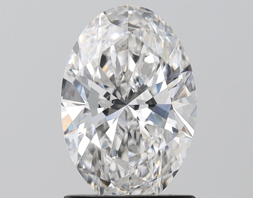 1.76 Carat Oval Lab Diamond with  Cut Diamond in 14KT  view 1
