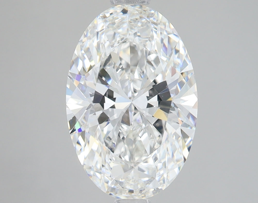 3.0 Carat Oval Lab Diamond with  Cut Diamond in 14KT  view 1
