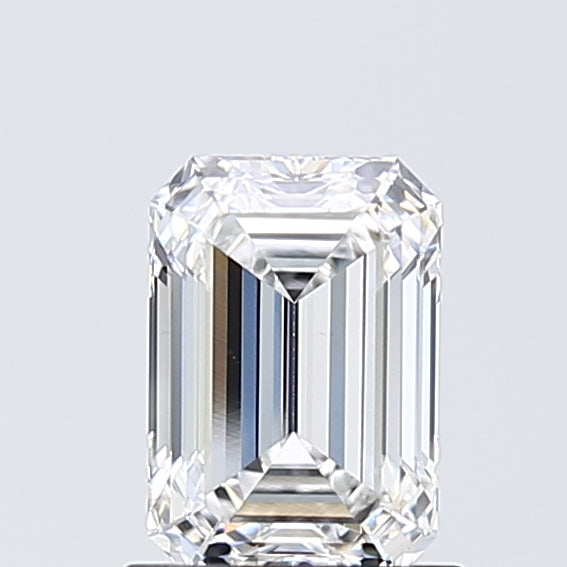 1.17 Carat Emerald Lab Diamond with  Cut Diamond in 14KT  view 1
