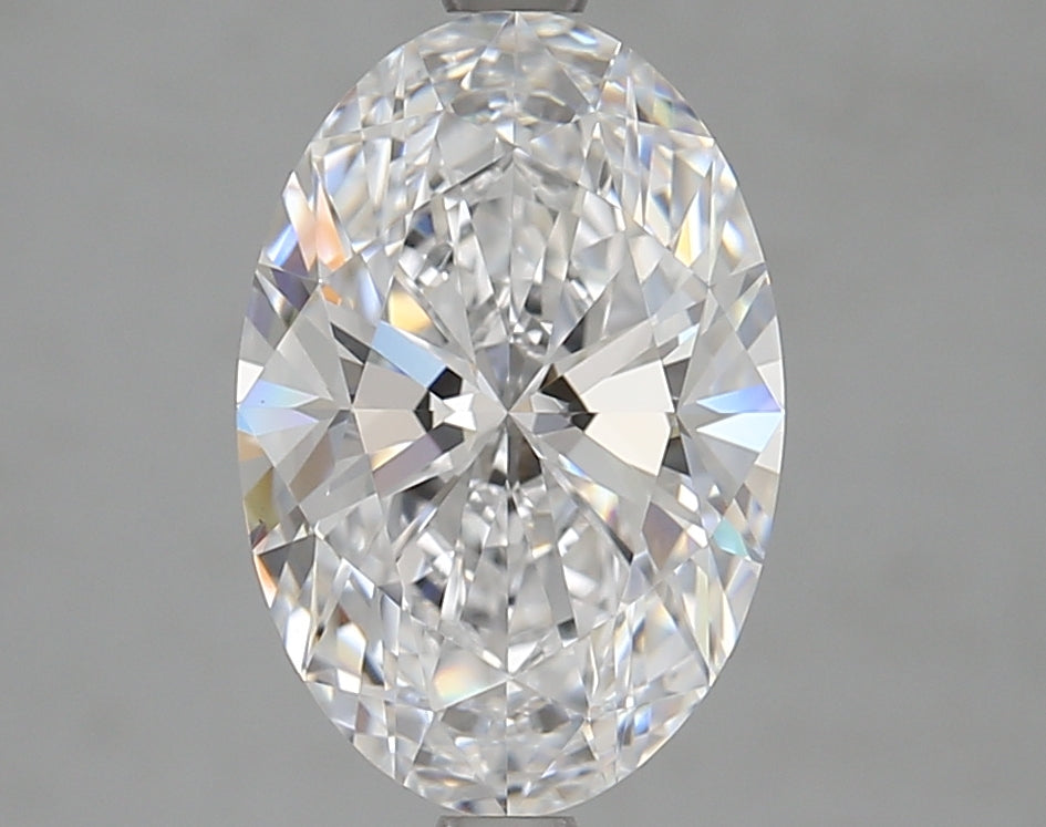 3.01 Carat Oval Lab Diamond with  Cut Diamond in 14KT  view 1
