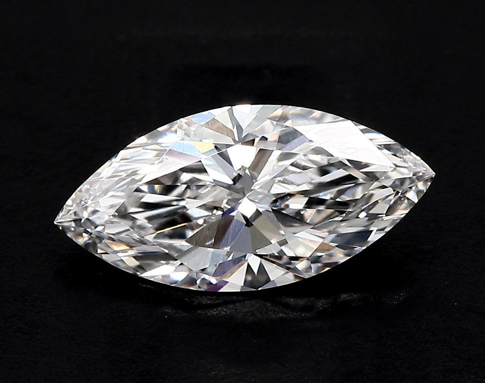 3.01 Carat Marquise Lab Diamond with  Cut Diamond in 14KT  view 1
