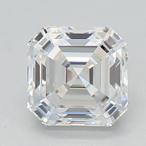 0.53 Carat Asscher Lab Diamond with  Cut Diamond in 14KT  view 1
