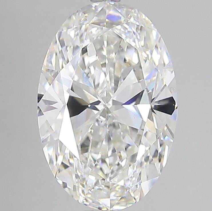 5.0 Carat Oval Lab Diamond with  Cut Diamond in 14KT  view 1
