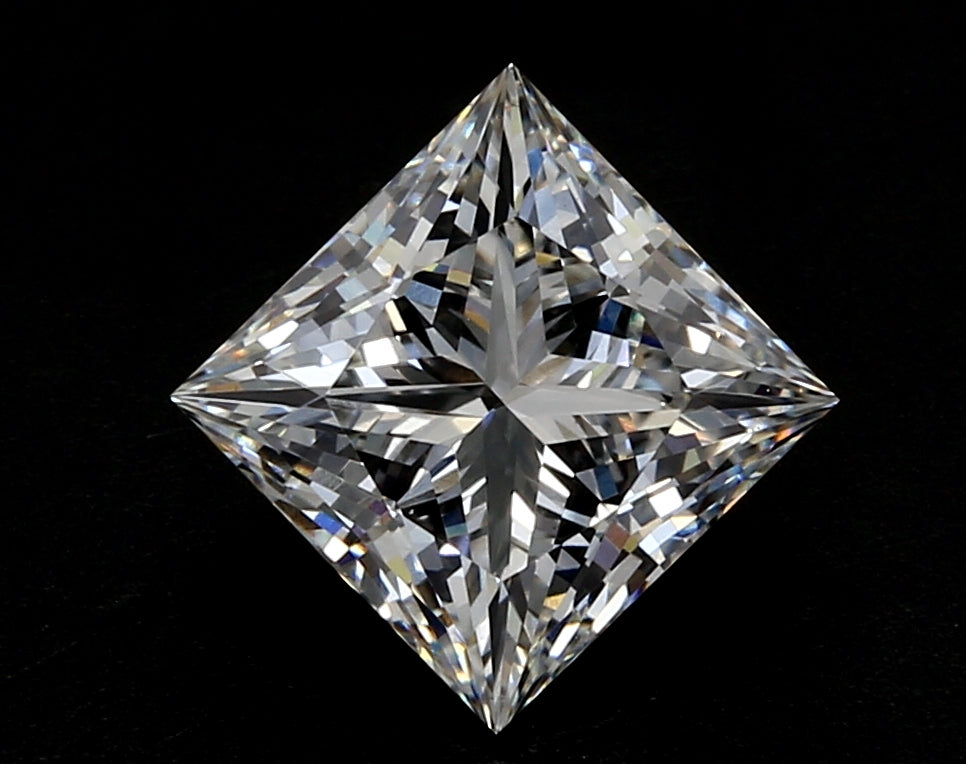 2.06 Carat Princess Lab Diamond with  Cut Diamond in 14KT  view 1
