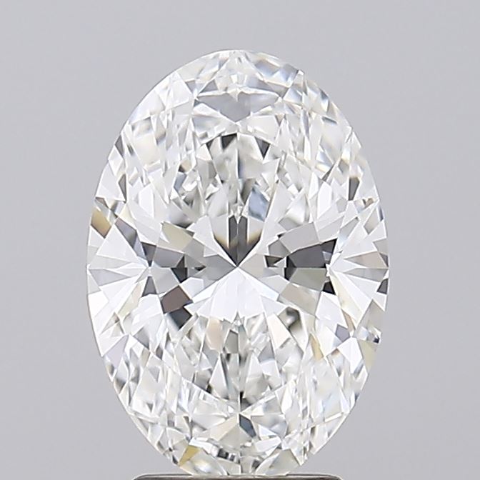 3.08 Carat Oval Lab Diamond with  Cut Diamond in 14KT  view 1
