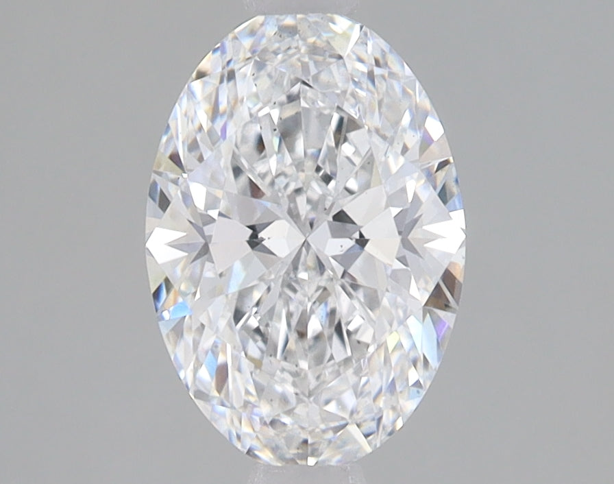 1.49 Carat Oval Lab Diamond with  Cut Diamond in 14KT  view 1
