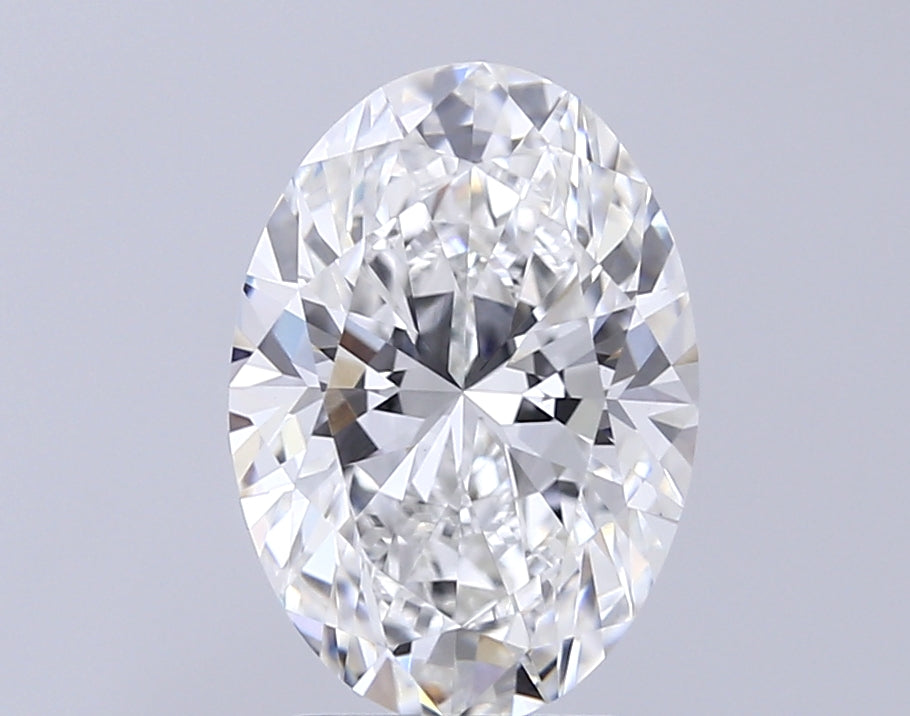 3.51 Carat Oval Lab Diamond with  Cut Diamond in 14KT  view 1
