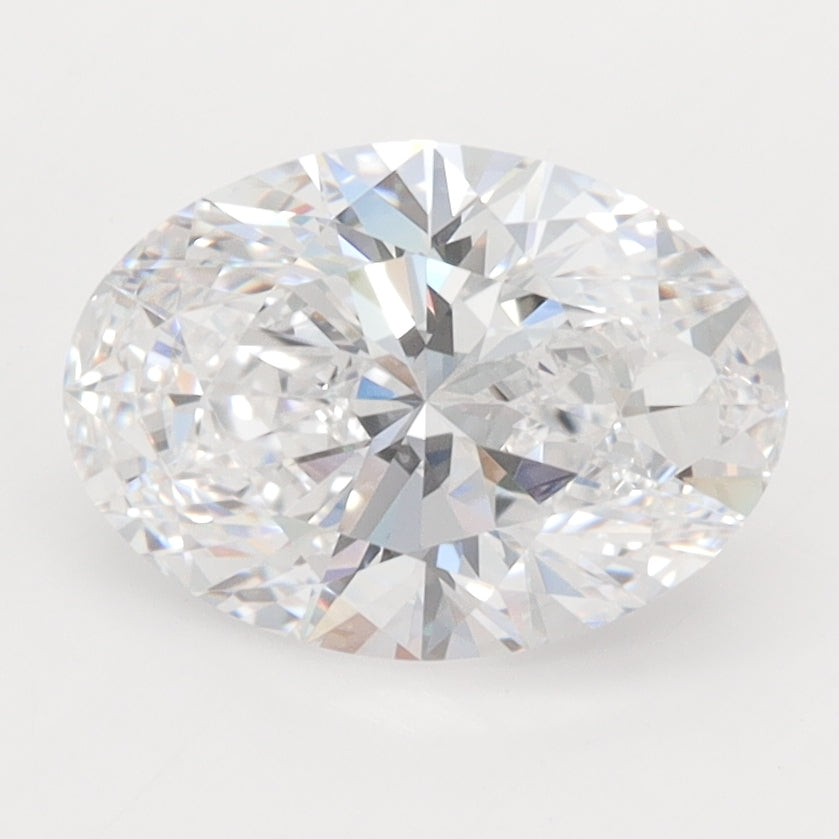 2.01 Carat Oval Lab Diamond with  Cut Diamond in 14KT  view 1
