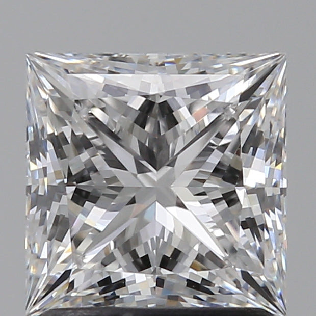 1.54 Carat Princess Lab Diamond with  Cut Diamond in 14KT  view 1
