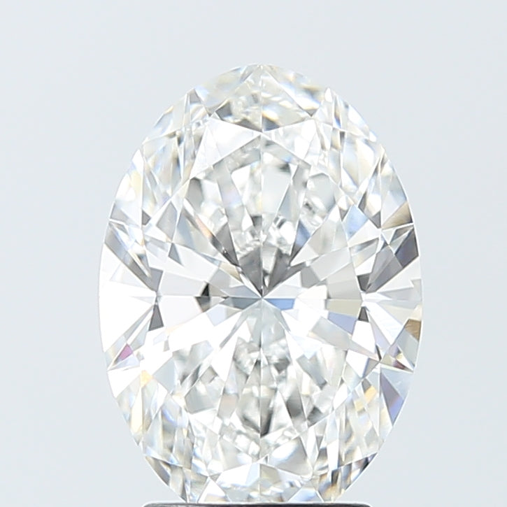 3.04 Carat Oval Lab Diamond with  Cut Diamond in 14KT  view 1
