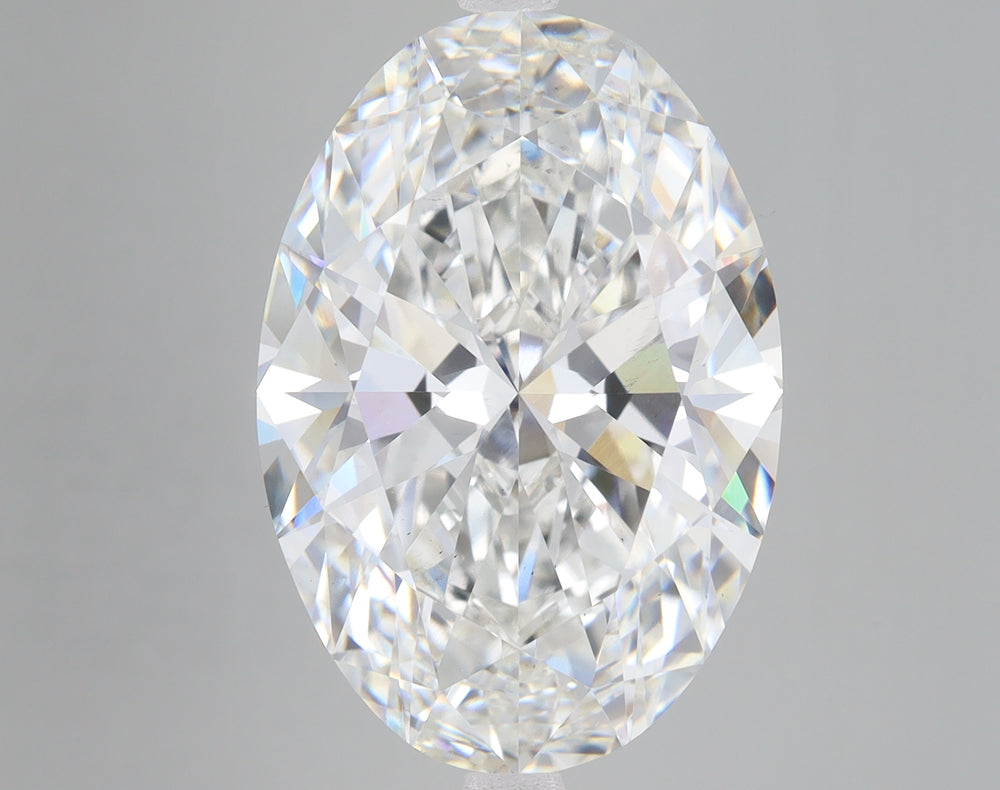 10.46 Carat Oval Lab Diamond with  Cut Diamond in 14KT  view 1
