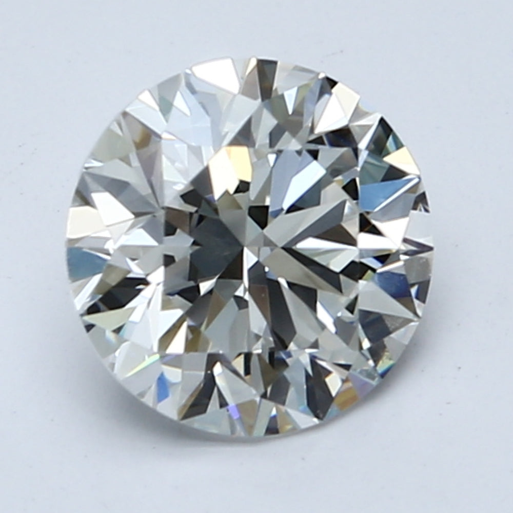 2.06 Carat Round Lab Diamond with  Cut Diamond in 14KT  view 1
