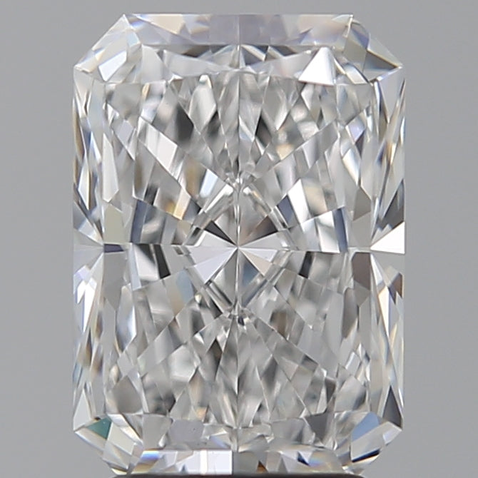 3.07 Carat Radiant Lab Diamond with  Cut Diamond in 14KT  view 1
