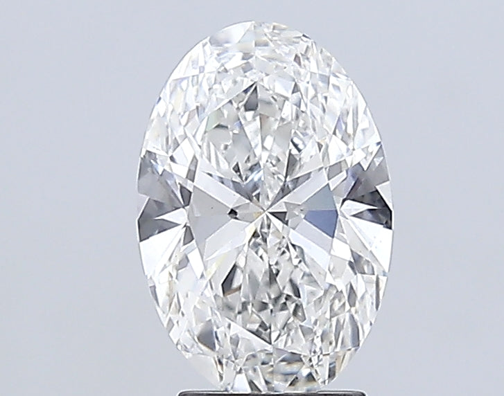 3.01 Carat Oval Lab Diamond with  Cut Diamond in 14KT  view 1
