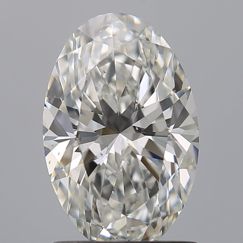 1.2 Carat Oval Natural Diamond with  Cut Diamond in 14KT  view 1
