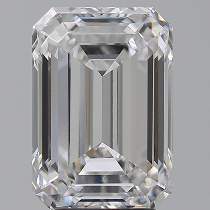 4.07 Carat Emerald Lab Diamond with  Cut Diamond in 14KT  view 1
