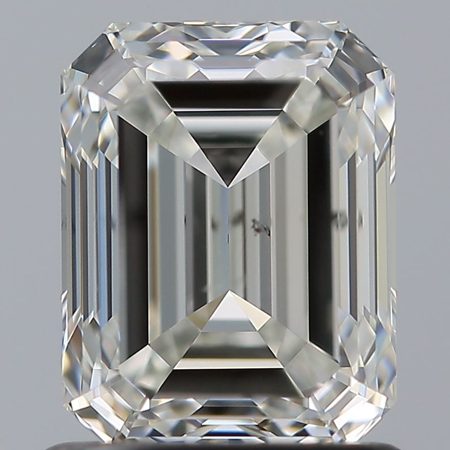 1.27 Carat Emerald Natural Diamond with  Cut Diamond in 14KT  view 1
