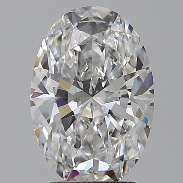 2.59 Carat Oval Lab Diamond with  Cut Diamond in 14KT  view 1
