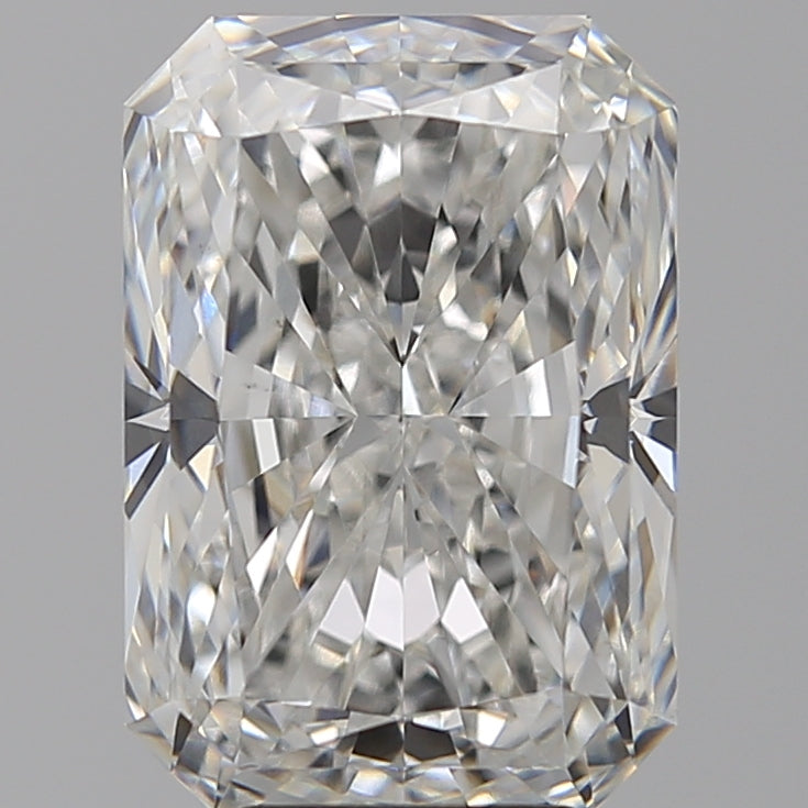 6.05 Carat Radiant Lab Diamond with  Cut Diamond in 14KT  view 1

