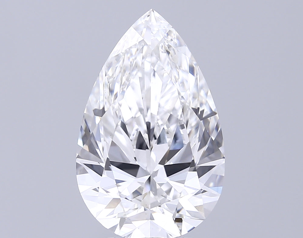 5.7 Carat Pear Lab Diamond with  Cut Diamond in 14KT  view 1
