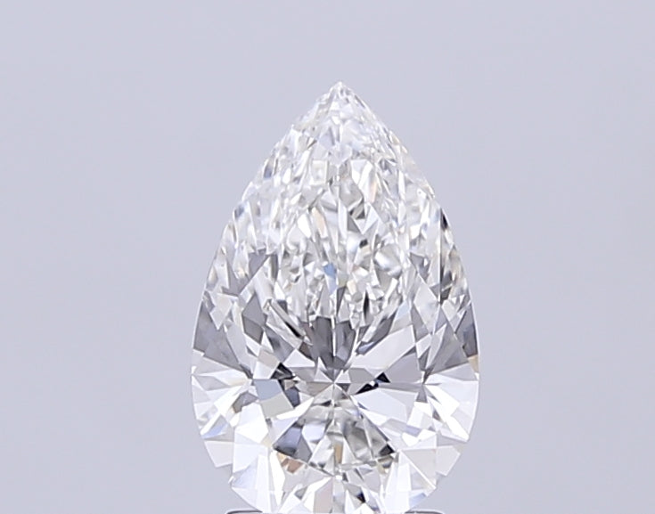2.56 Carat Pear Lab Diamond with  Cut Diamond in 14KT  view 1
