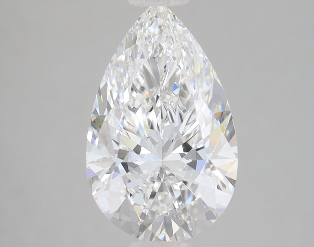 2.02 Carat Pear Lab Diamond with  Cut Diamond in 14KT  view 1
