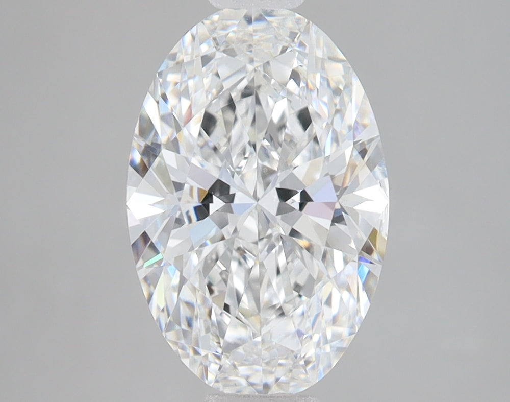 2.56 Carat Oval Lab Diamond with  Cut Diamond in 14KT  view 1

