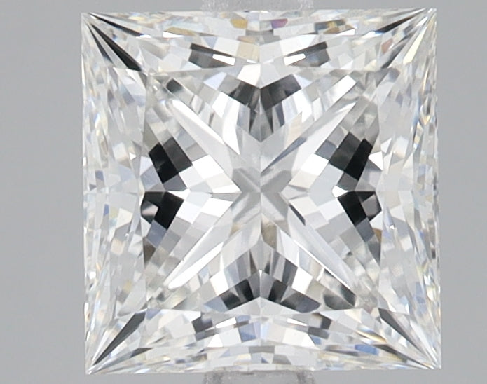 2.03 Carat Princess Lab Diamond with  Cut Diamond in 14KT  view 1
