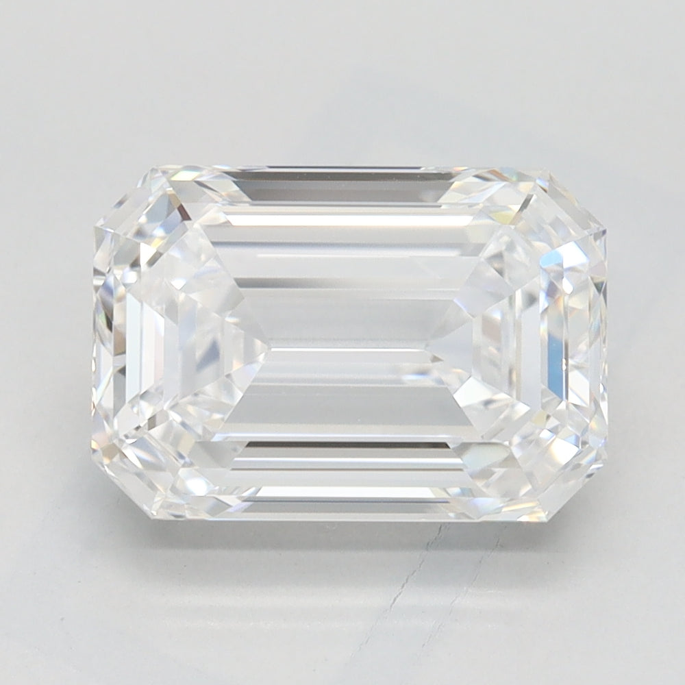 2.5 Carat Emerald Lab Diamond with  Cut Diamond in 14KT  view 1
