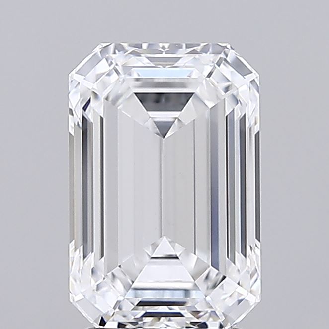 2.16 Carat Emerald Lab Diamond with  Cut Diamond in 14KT  view 1
