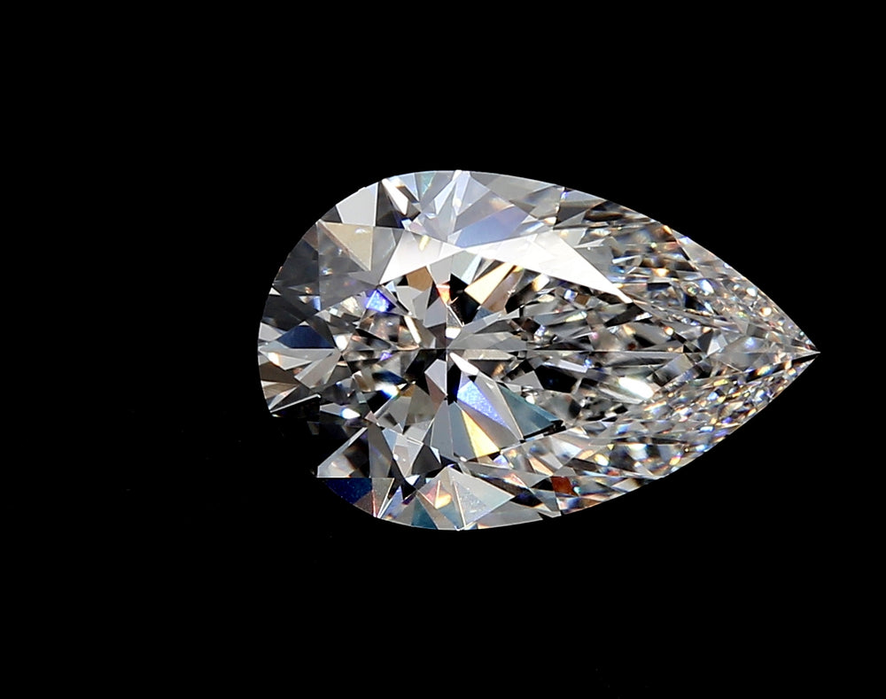 1.28 Carat Pear Lab Diamond with  Cut Diamond in 14KT  view 1
