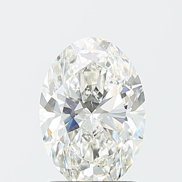 1.64 Carat Oval Lab Diamond with  Cut Diamond in 14KT  view 1
