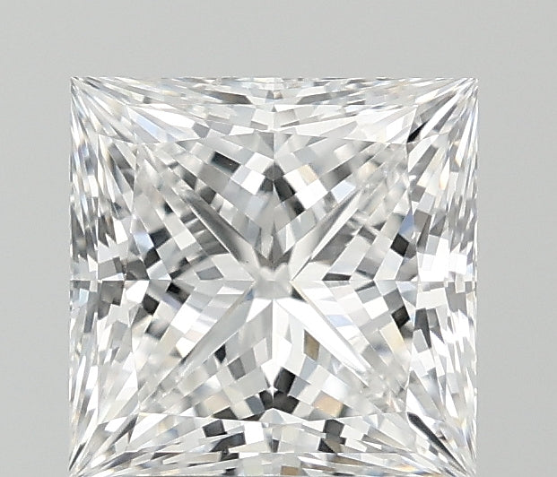2.25 Carat Princess Lab Diamond with  Cut Diamond in 14KT  view 1
