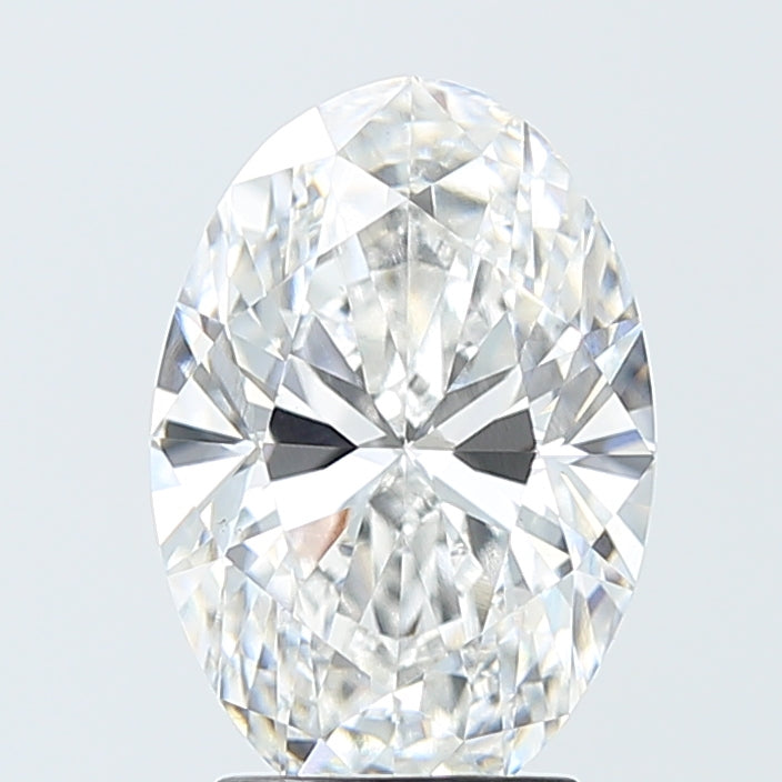 3.06 Carat Oval Lab Diamond with  Cut Diamond in 14KT  view 1

