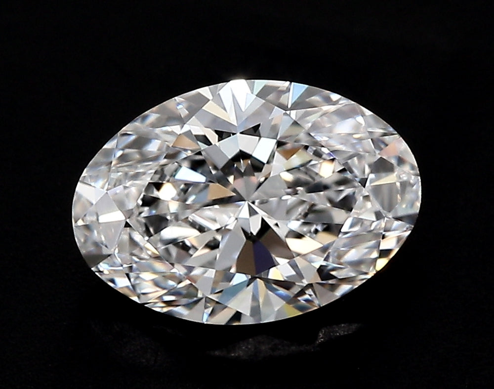 3.0 Carat Oval Lab Diamond with  Cut Diamond in 14KT  view 1
