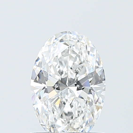 1.08 Carat Oval Lab Diamond with  Cut Diamond in 14KT  view 1
