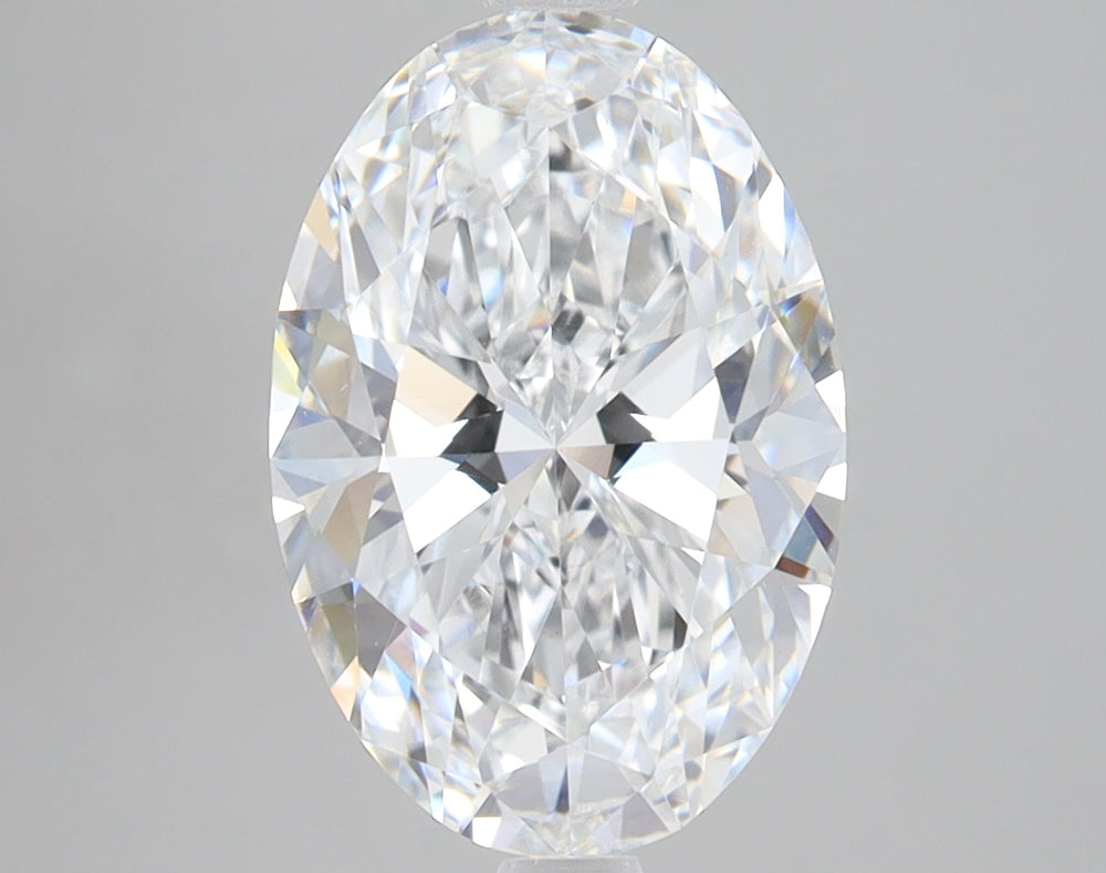 3.01 Carat Oval Lab Diamond with  Cut Diamond in 14KT  view 1
