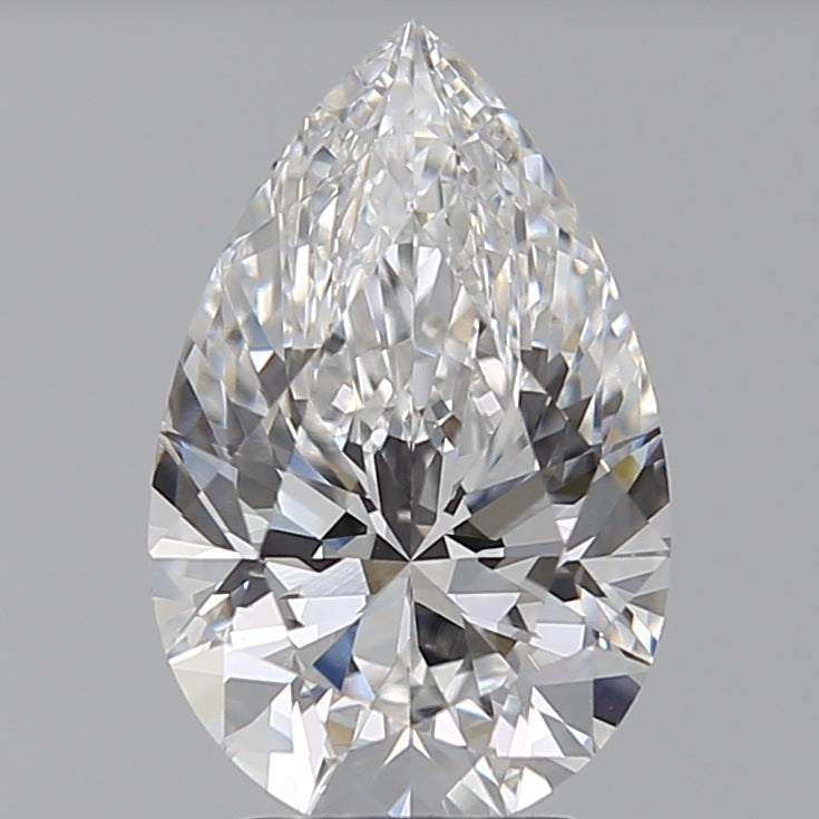 3.27 Carat Pear Lab Diamond with  Cut Diamond in 14KT  view 1
