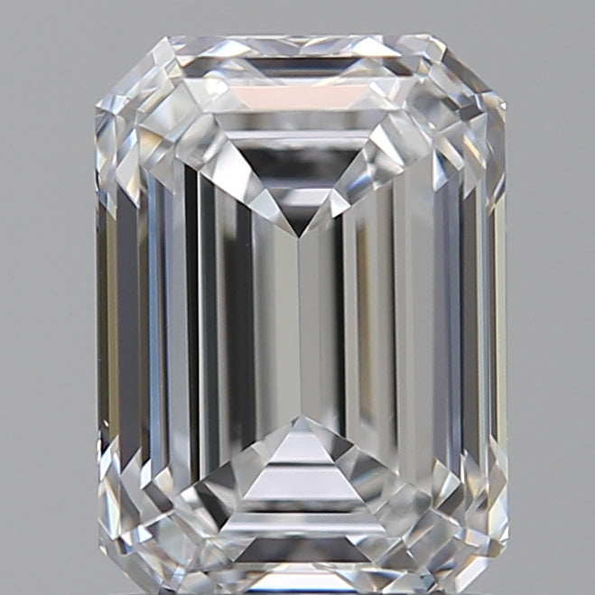 1.52 Carat Emerald Lab Diamond with  Cut Diamond in 14KT  view 1
