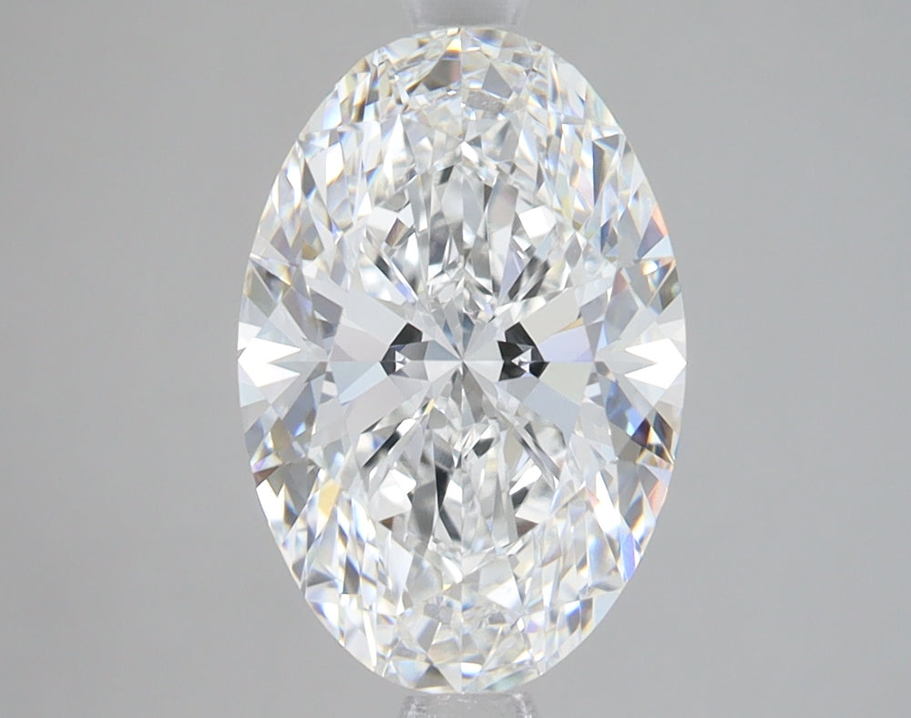 2.76 Carat Oval Lab Diamond with  Cut Diamond in 14KT  view 1
