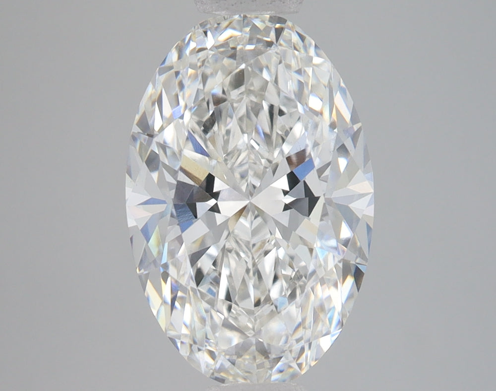 4.01 Carat Oval Lab Diamond with  Cut Diamond in 14KT  view 1
