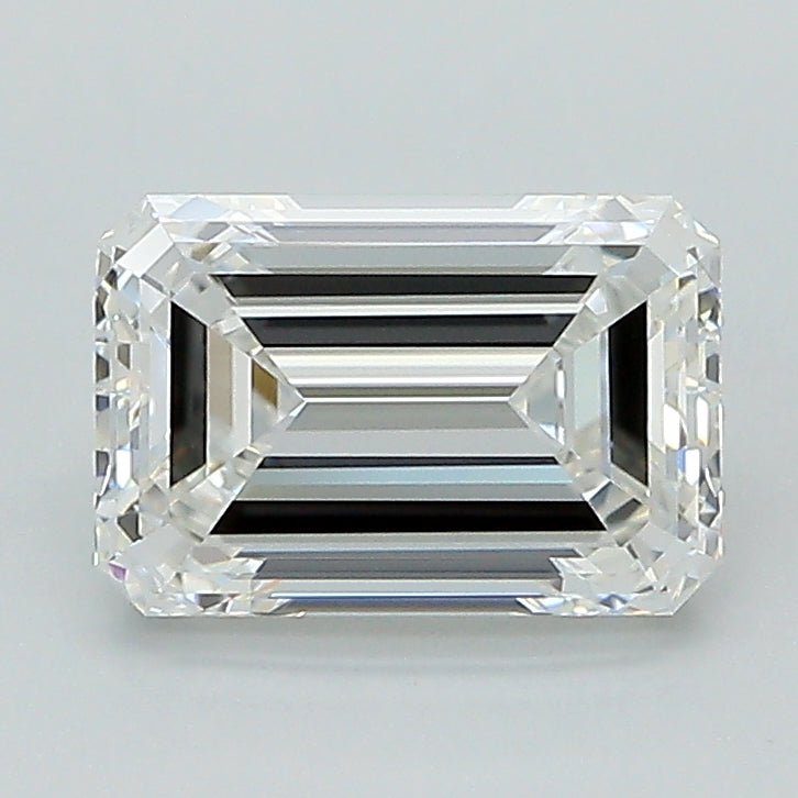1.59 Carat Emerald Lab Diamond with  Cut Diamond in 14KT  view 1
