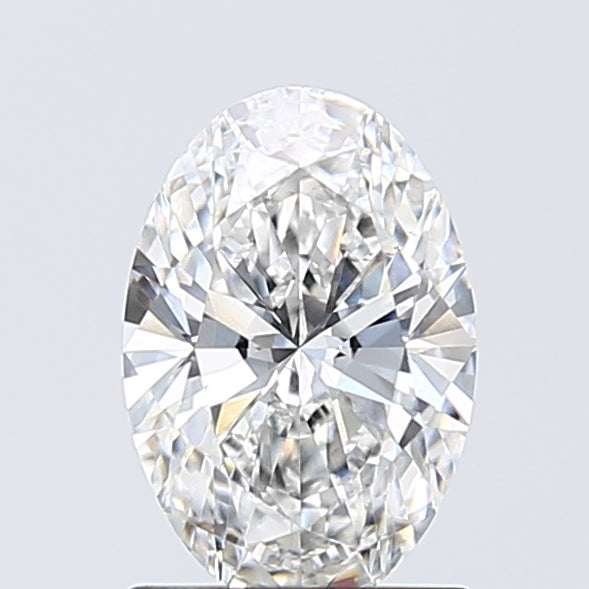 1.29 Carat Oval Lab Diamond with  Cut Diamond in 14KT  view 1
