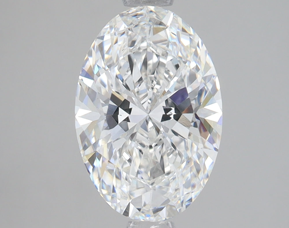 2.0 Carat Oval Lab Diamond with  Cut Diamond in 14KT  view 1
