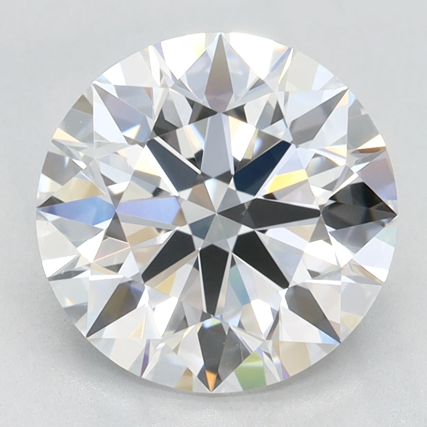 2.27 Carat Round Lab Diamond with  Cut Diamond in 14KT  view 1
