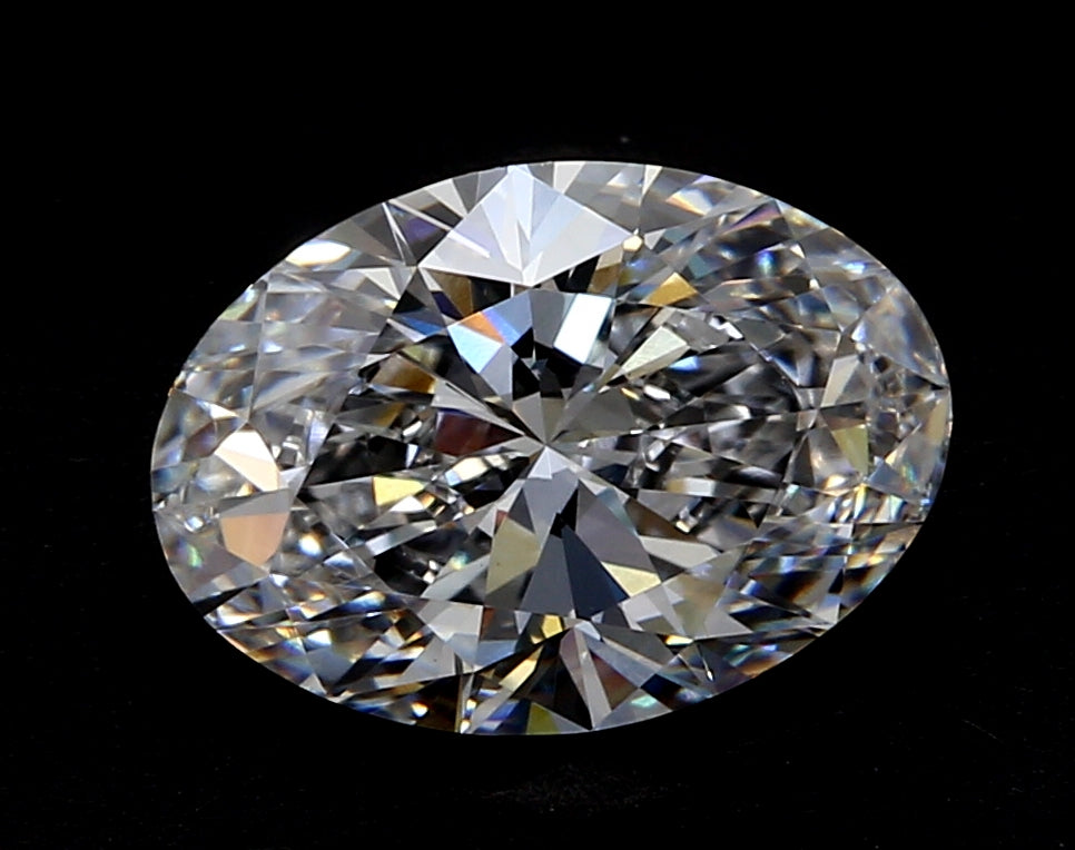1.53 Carat Oval Lab Diamond with  Cut Diamond in 14KT  view 1
